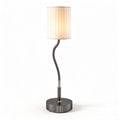 Modern table lamp with fabric shade and metal base 30 x 30 x 60cm in black